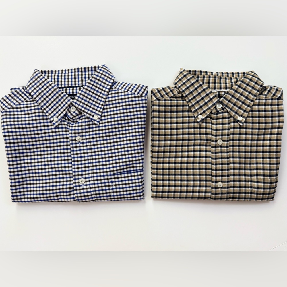 Daniel Cremieux 38 Classic L/S Shirts Lot of 2, Men's Size M, Plaid Button Down